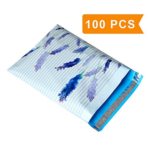 Product Cover 10x13 Purple Lavender Designer Poly Mailers Shipping Envelopes Boutique Custom Bags with Self-Adhesive, Waterproof and Tear - proof Postal Bags (100 PCS)