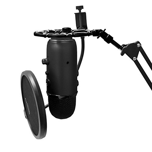 Product Cover Black Shock Mount Compatible With Blue Yeti Mic