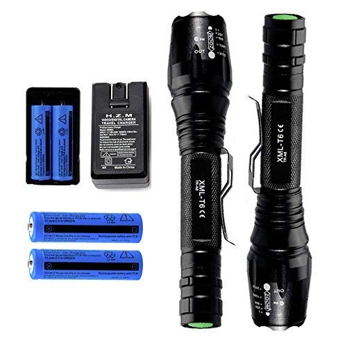 Product Cover FlashDealer Led Flashlight 2 Pack High Lumen Torch with Rechargeable Battery and Charger for Camping Hiking Outdoor