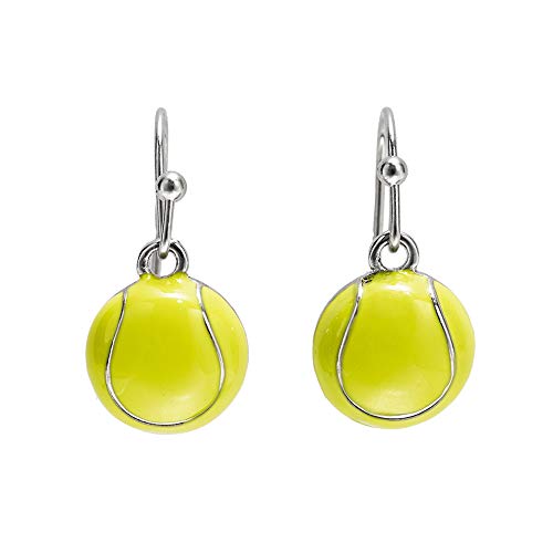 Product Cover GIMMEDAT Tennis Ball Enamel Dangle Earrings| Lead & Nickel Free | Player or Fan Gift