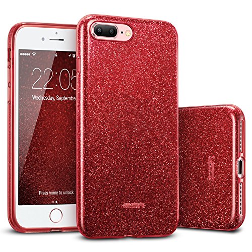 Product Cover ESR iPhone 8 Plus Case, iPhone 7 Plus Case,Glitter Sparkle Bling Case [Three Layer] for Girls Women [Supports Wireless Charging] for Apple 5.5