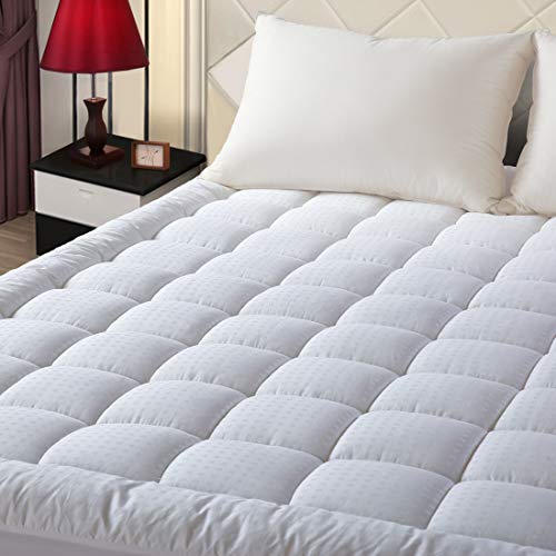 Product Cover EASELAND California King Mattress Pad Pillow Top Mattress Cover Quilted Fitted Mattress Protector Long Cotton Top 8-21
