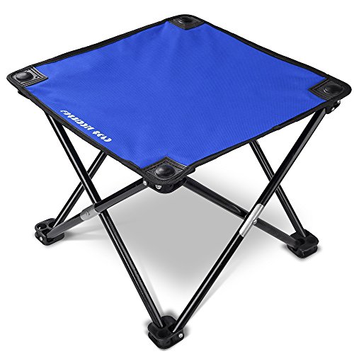 Product Cover Forbidden Road Camping Stool Seat Tripod Stool Portable Folding Hiking Fishing Travel Backpacking Outdoor Stool 0.9lbs Lightweight Capacity 220lbs - Red Blue Green (Blue, 13.7713.7711.8)