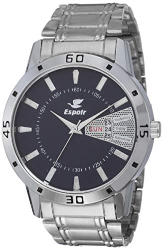 Product Cover Espoir Analogue Stainless Steel Day and Date Blue Dial Men's Watch- Latest0507