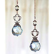 Product Cover The Lakeside Collection Set of 2 Vintage Jeweled Fan Pulls (Blue)