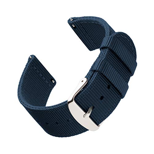 Product Cover Archer Watch Straps - Premium Nylon Quick Release Replacement Watch Bands for Men and Women, Watches and Smartwatches (Navy, 22mm)