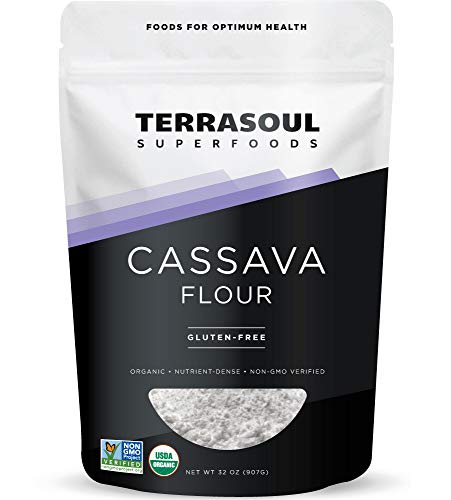 Product Cover Terrasoul Superfoods Organic Cassava Flour, 2 Lbs - Tested Gluten-Free | Smooth Texture | Wheat Flour Substitute