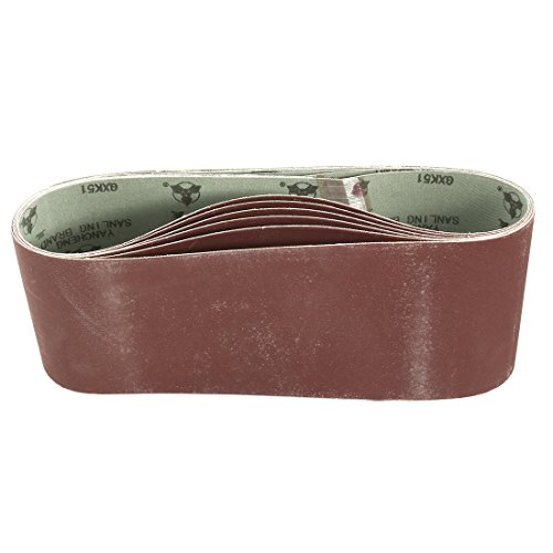 Product Cover uxcell 4-Inch x 24-Inch 600 Grit Tape Joint Aluminum Oxide Sanding Belt 6pcs
