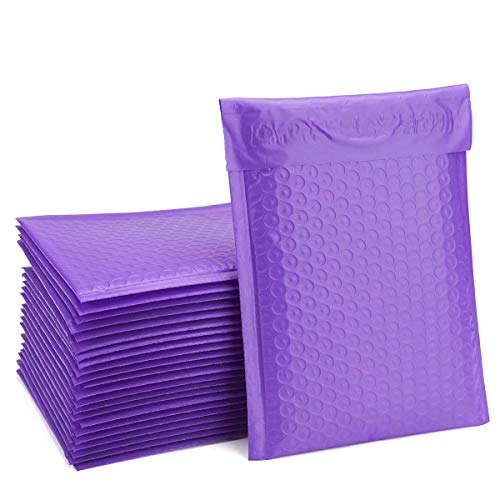 Product Cover Fu Global 50pcs 6x10 inches Purple Bubble Mailer #0 Self Seal Padded Envelopes (Useful Size 6x9)