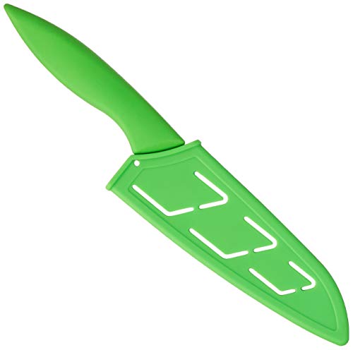 Product Cover Kai AB5090 First, Starter Kitchen Knife, Green with Sheath, 5.25 Inch Blade