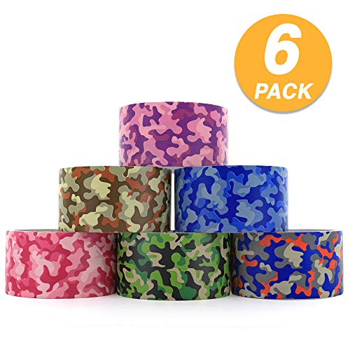 Product Cover RAM-PRO Camouflage Series Heavy-Duty Duct Tape | Assorted Colors Pack of 6 Rolls, 1.88-inch x 5 Yard - Colors Included: Blue/Orange/Green, Brown/Grey, Green, Blue, Purple, Pink.