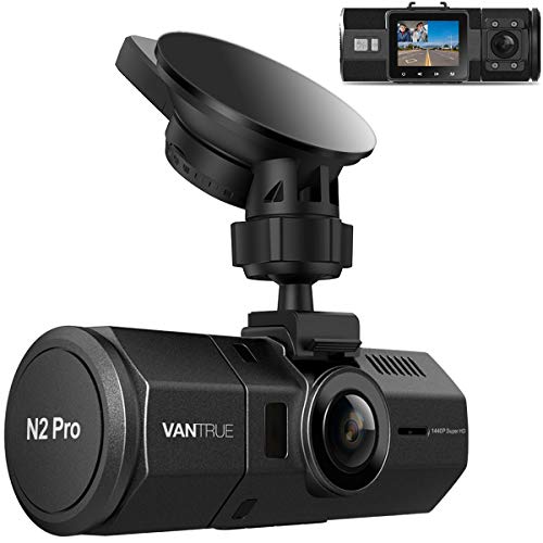 Product Cover Vantrue N2 Pro Uber Dual Dash Cam Dual 1920x1080P Infrared Night Vision Front and Inside Dash Camera, 2.5K 2560x1440P Single Front, 310° Car Camera, 24hr Parking Mode, Motion Sensor, Support 256GB max