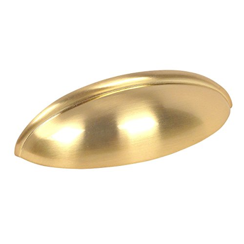 Product Cover 10 Pack - Cosmas 1399BB Brushed Brass Cabinet Hardware Bin Cup Drawer Handle Pull - 2-1/2