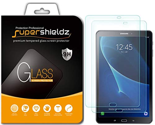 Product Cover (2 Pack) Supershieldz for Samsung Galaxy Tab A 10.1 (SM-T580 and SM-T587 Model Only 2016 Release) Screen Protector, (Tempered Glass) Anti Scratch, Bubble Free