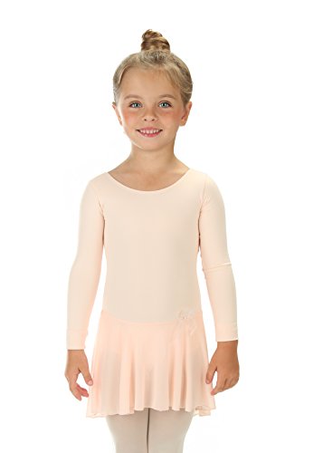 Product Cover Elowel Kids Girls Ruffle Long Sleeve Skirted Leotard (Size Toddlers-14 Years) Multiple Colors