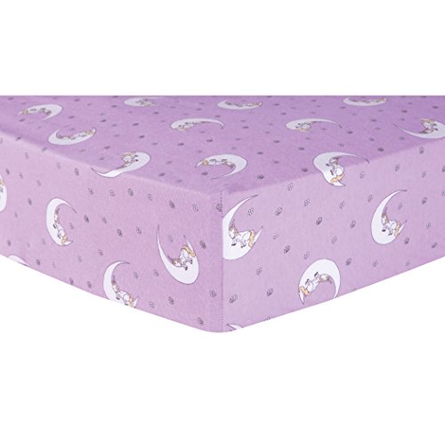 Product Cover Trend Lab Unicorn Moon Deluxe Flannel Fitted Crib Sheet