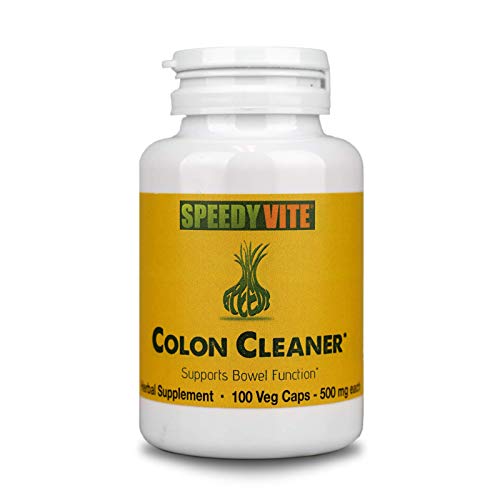Product Cover SpeedyVite® Colon Cleaner (100 veg cap servings) with Organic Cascara Sagrada bark, Barberry root, Turkey Rhubarb, Ginger & Fennel. Natural Supplement - Supports Bowel Function*