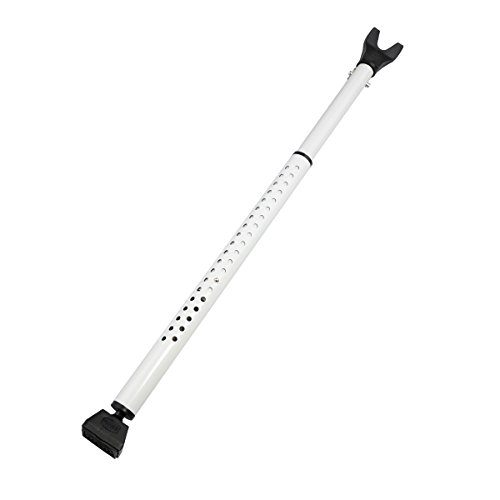 Product Cover South Main Hardware 810185 Adjustable Door Brace Security Bar, White