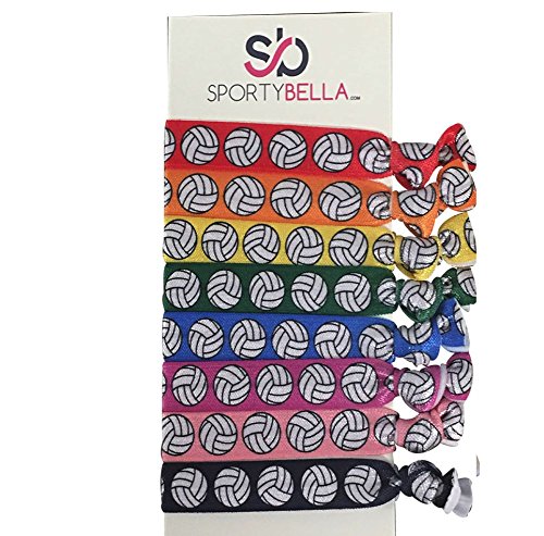 Product Cover Infinity Collection Volleyball Hair Accessories, Volleyball Hair Ties, No Crease Volleyball Hair Elastics Set