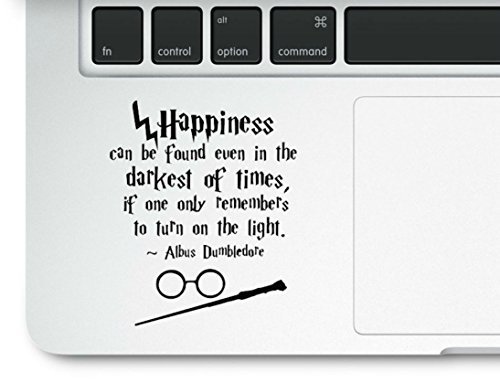 Product Cover Harry Potter Motivational Life Quote Happiness can be found Clear Vinyl Printed Decal Sticker for Laptop Macbook Trackpad