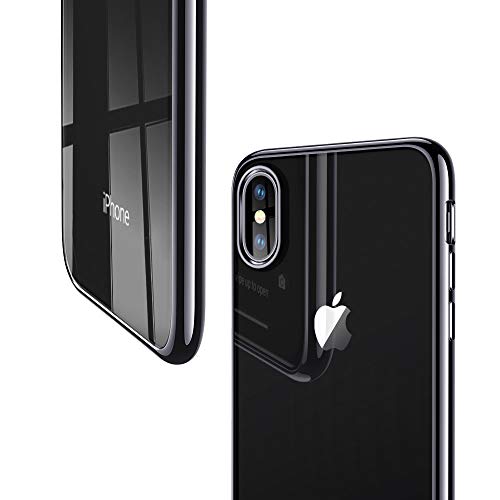 Product Cover ESR Essential Twinkle Case for iPhone Xs/X, Slim Soft TPU Cover [Supports Wireless Charging] for The iPhone 5.8'' (Both 2018 & 2017), Black Frame