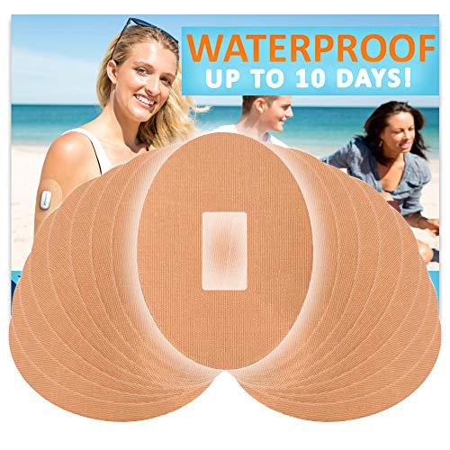 Product Cover Fixic Patches for G4 G5 - Waterproof Adhesive - Oval - Pre Cut - Best Fixation for G4 G5 - Tan Color - Pack of 20