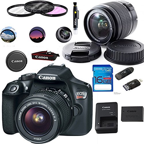 Product Cover Canon EOS 1300D / T6 EF-S 18-55mm 18.7MP CMOS 5184 x 3456 Pixels (Black) + Deal-Expo Basic Accessories Bundle