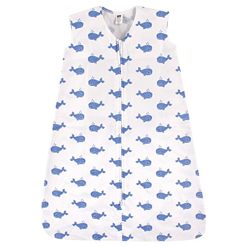 Product Cover Hudson Baby Unisex Baby Cotton Sleeveless Wearable Sleeping Bag, Sack, Blanket, Whale, 12-18 Months