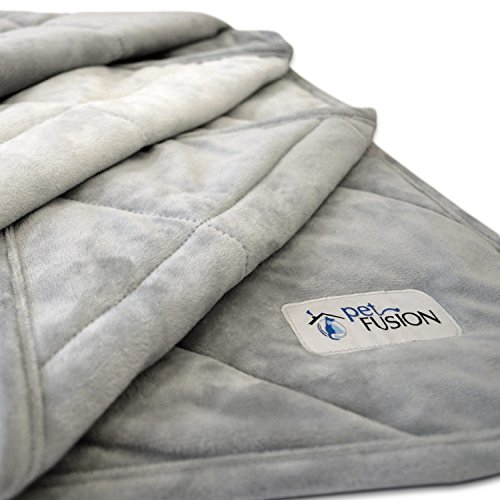 Product Cover PetFusion Premium Plus Quilted Pet Blanket Multiple Sizes for Dogs & Cats. [Light Inner Fill 70GSM, Reversible Gray Micro Plush]. 100% Soft Polyester