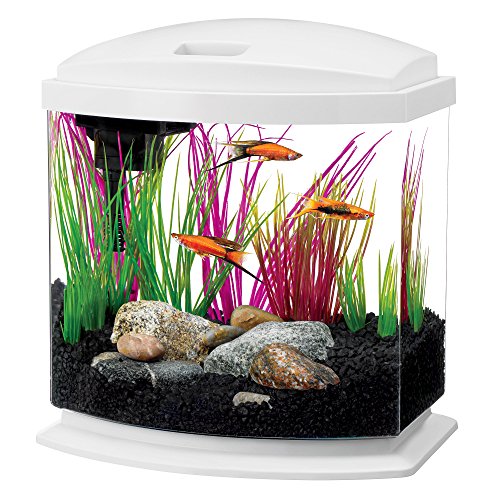 Product Cover Aqueon LED Minibow Aquarium Starter Kits with LED Lighting, 2.5 Gallon, White
