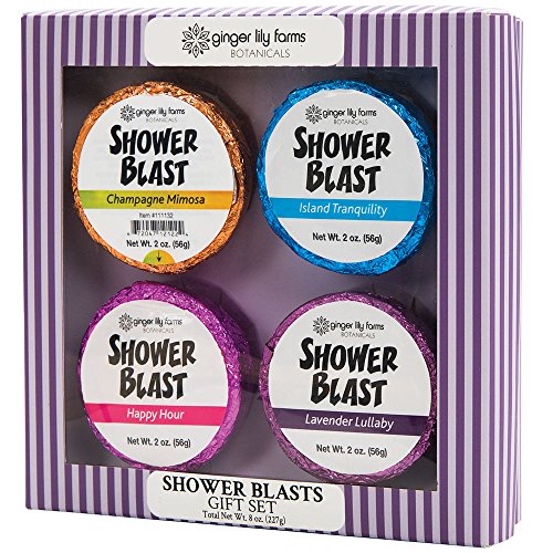 Product Cover Ginger Lily Farms Botanicals Shower Blasts Gift Set, Makes Taking a Shower a Totally Sensory Experience, 2 oz Each, 4Count