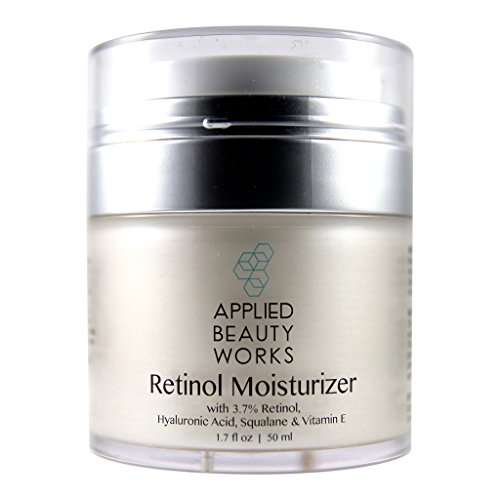 Product Cover Applied Beauty Works Retinol Cream Moisturizer for Face and Eye area 1.7 oz with 3.7% Hyaluronic Acid, Squalane, and Vitamin E.