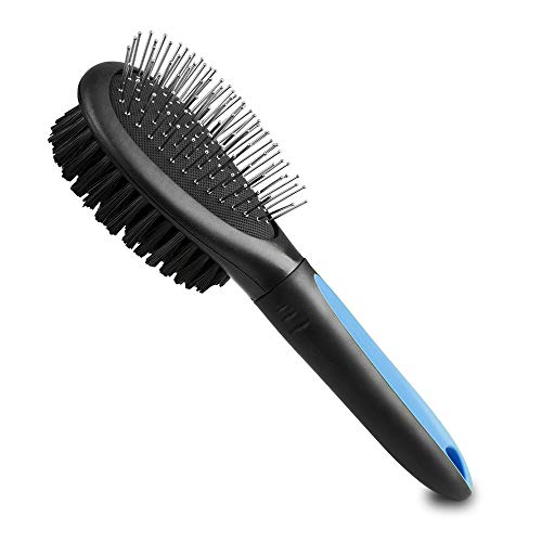 Product Cover BV Dog Brush and Cat Brush, Pet Grooming Comb, 2 Sided Bristle and Pin for Long and Short Hair Dog, Removing Shedding Hair