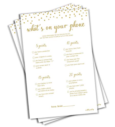 Product Cover What's On Your Phone Game - Gold Confetti (50-Sheets)