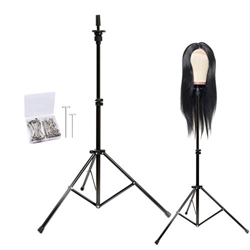 Product Cover GOODOFFERPLACE Wig Stand Metal Mannequin Head Tripod Stand Adjustable with Carry Bag 30pc TPIN for Cosmetology Training Head block head hairextension