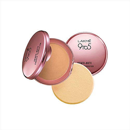 Product Cover Lakme 9 to 5 Primer with Matte Powder Foundation Compact, Rose Silk, 9g