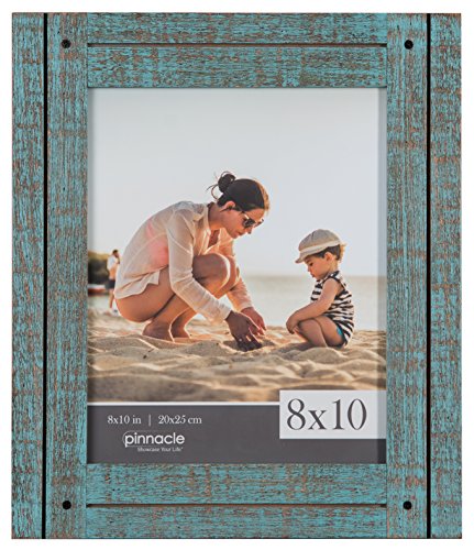 Product Cover Pinnacle Frames and Accents 8X10 Rustic Turquoise Frame, Blue