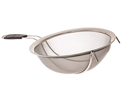 Product Cover LiveFresh Large Stainless Steel Fine Mesh Strainer with Reinforced Frame and Sturdy Rubber Handle Grip - Designed for Chefs and Commercial Kitchens & Perfect for Your Home - 9 Inch / 23 cm Diameter