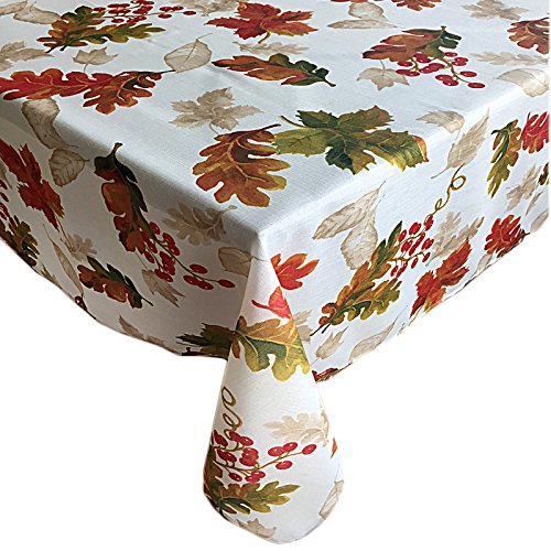 Product Cover Elrene Home Fashions Swaying Leaves Allover Print Fall Tablecloth, 60