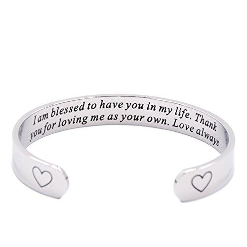 Product Cover LParkin I Am Blessed to Have You in My Life Cuff Bracelet Stepmom Gift Godmother Gift (Cuff)