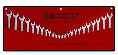 Product Cover Best Value 24-Piece Master Combination Wrench Set with Roll-up Storage Pouch | SAE 1/4