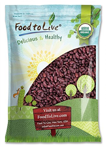 Product Cover Organic Dark Red Kidney Beans, 5 Pounds - Non-GMO, Kosher, Raw, Sproutable, Vegan