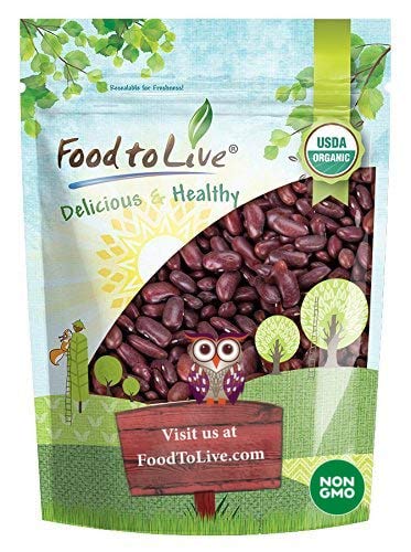 Product Cover Organic Dark Red Kidney Beans, 1 Pound - Non-GMO, Kosher, Raw, Sproutable, Vegan