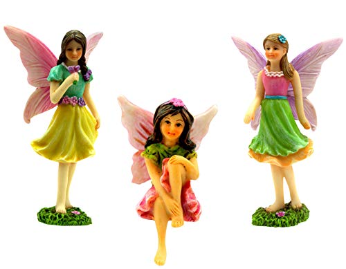 Product Cover PRETMANNS Fairy Garden Fairies - Kit with Miniature Accessories - 3 Garden Fairies - Fairy Garden Supplies