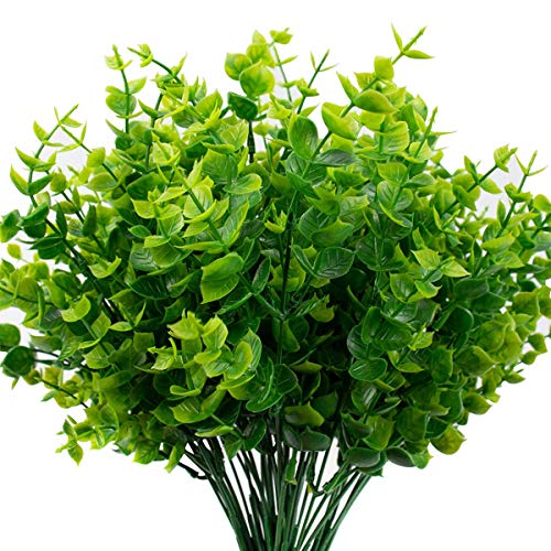 Product Cover The Bloom Times Artificial Boxwood (Pack of 6), Artificial Greenery Stems Fake Outdoor Plants UV Resistant for Farmhouse Home Garden Wedding Patio Indoor Decor in Bulk Wholesale