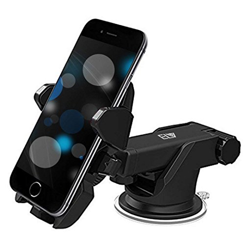 Product Cover ELV Car Mount Adjustable Car Phone Holder Universal Long Arm, Windshield for Smartphones - Black