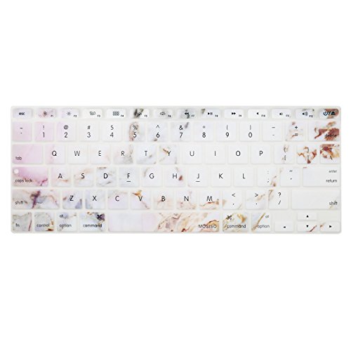 Product Cover MOSISO Pattern Keyboard Cover Compatible with MacBook Pro 13/15 inch(with/Without Retina Display,2015 or Older Version),Older MacBook Air 13 inch (A1466/A1369,Release 2010-2017), Colorful Marble