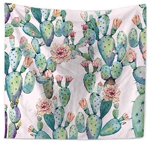 Product Cover ECONIE Cactus Tapestry Bohemian Mandala Wall Hanging Tapestry Wall Art Decor, Beach Throw Table Runner/Cloth 51