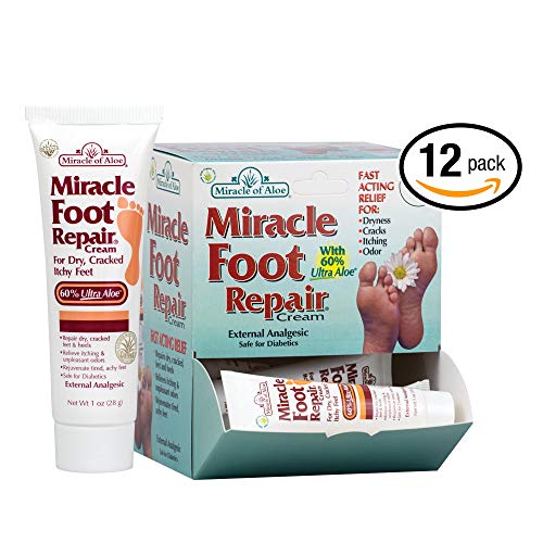 Product Cover 12- piece display Miracle Foot Repair Cream 1 ounce tube with 60% UltraAloe
