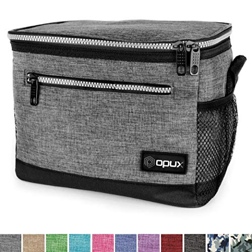 Product Cover OPUX Premium Lunch Box, Insulated Lunch Bag for Men Women Adult | Durable School Lunch Pail for Boys, Girls, Kids | Soft Leakproof Medium Lunch Cooler Tote for Work Office | Fits 8 Cans (Heather Grey)